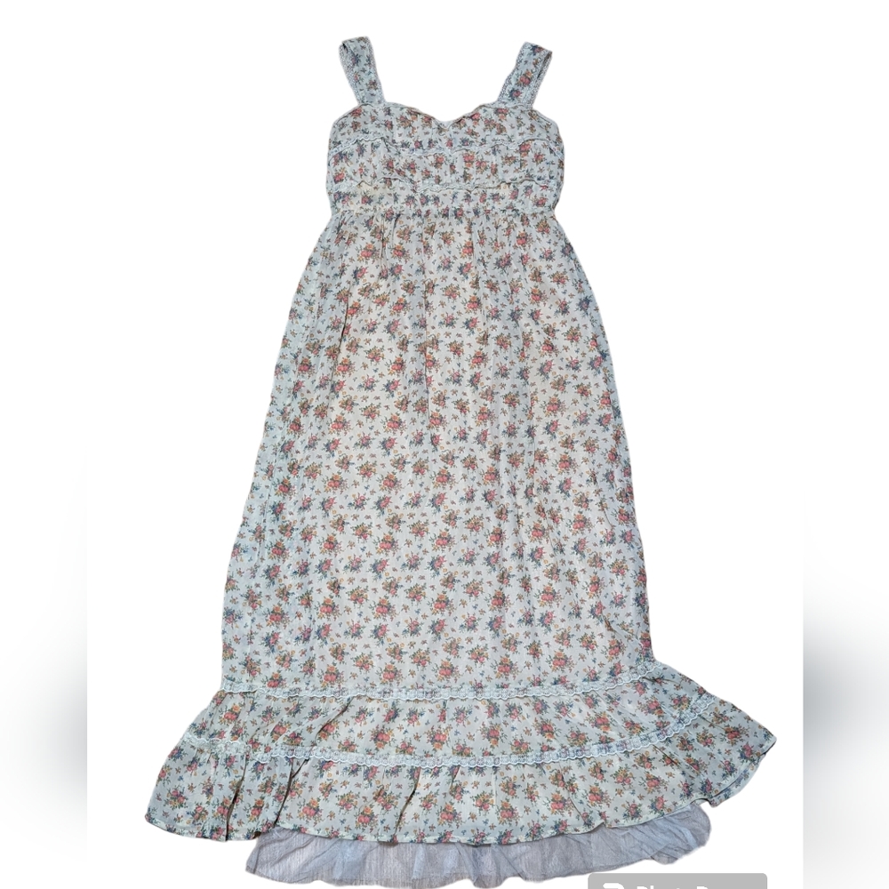 Cottagecore Floral Maxi Dress Modcloth Retro Vintage Style Size M